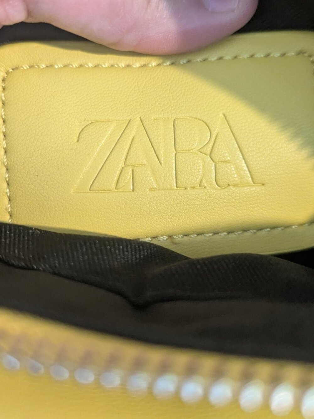Zara Quilted Midi Tote Hand Bag/Crossbody Zip Faux Leather-Lime Green/Yellow - Picture 2 of 8